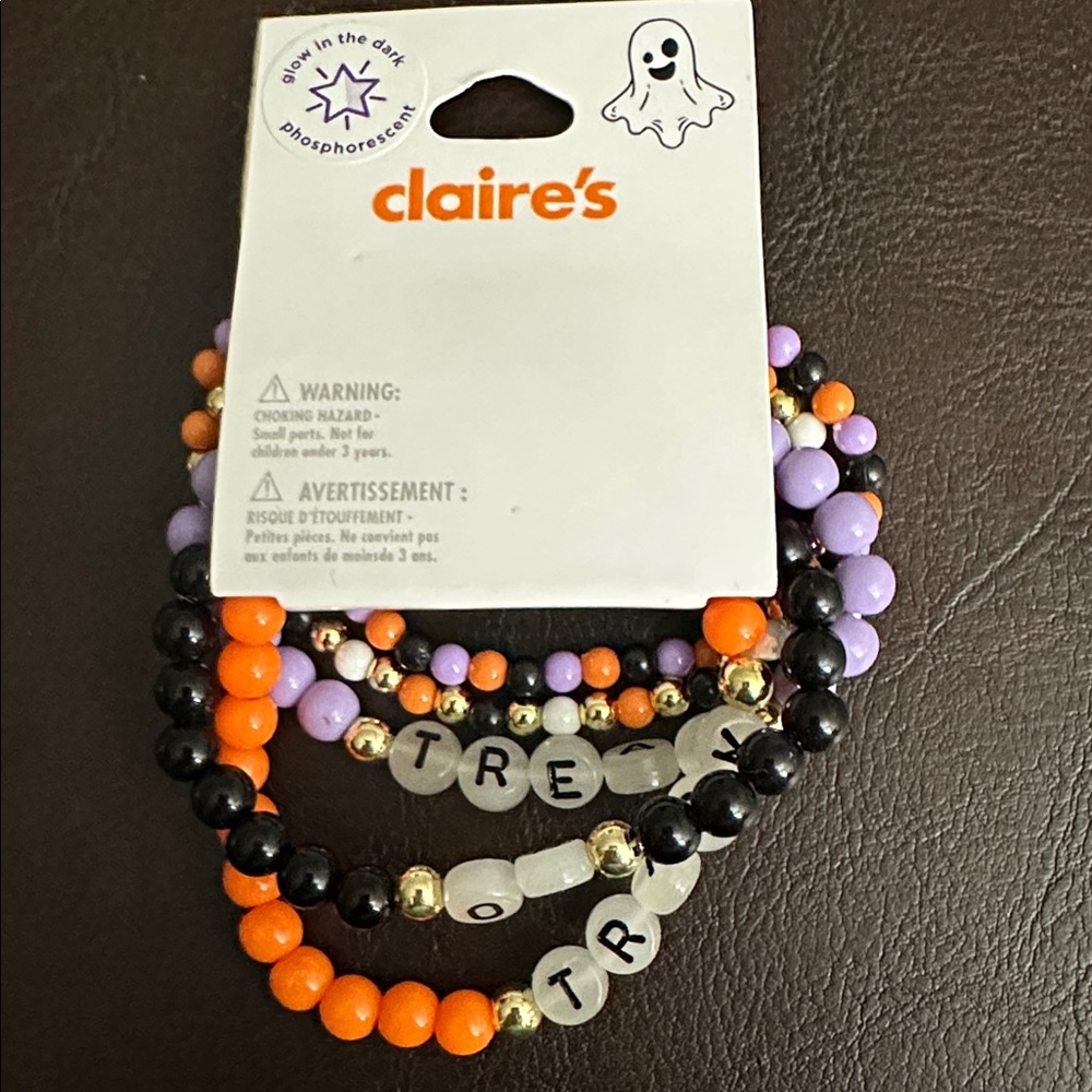 Claire’s Halloween Stretch Bracelet set, of 5 bracelets